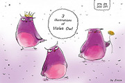 Oh, these Owls! - stickers pack, an Illustration by Zooza Art (Thumbnail 3 of 6)