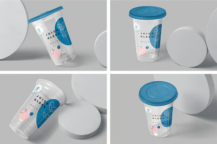 Disposable Glass Mockups, a Cups & Container Mockup by megostudi0