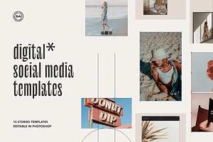 15 Instagram Story Templates PSD