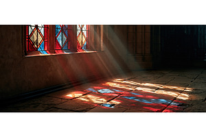 Stained Glass Light Rays on Ancient, an Architecture Photo by piter.goskov
