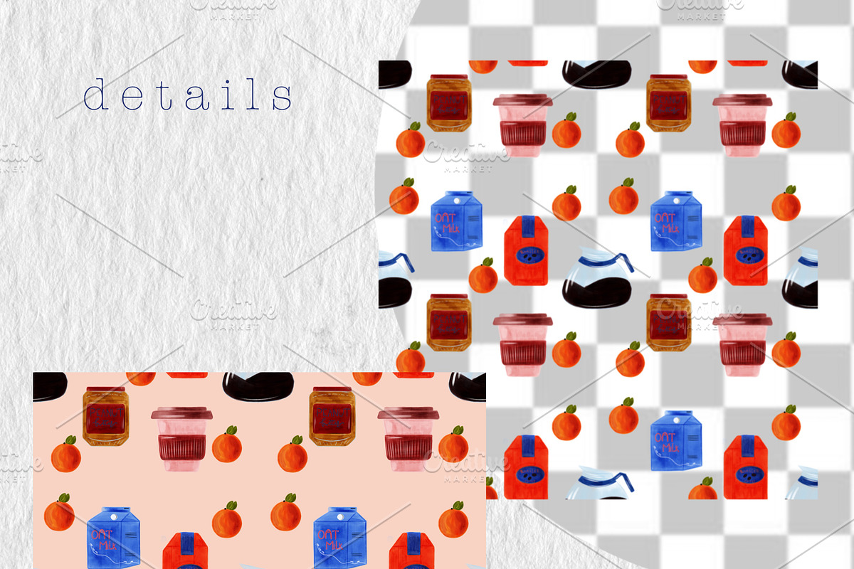 Breakfast WATERCOLOUR clipart pack, a Decorative Illustration by Oleksandra Illustrates (Photo 3 of 27)