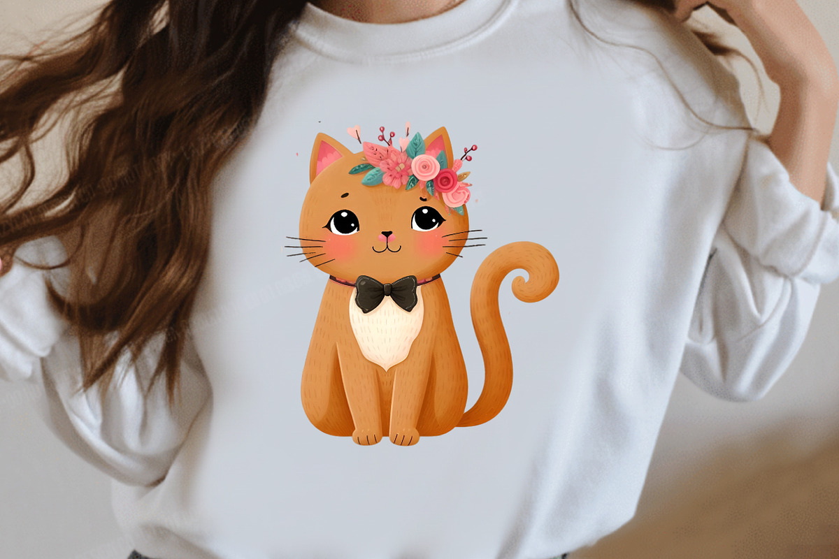 Whimsical Cats Valentine's Day Clipa, an Illustration by Designworld (Photo 3 of 5)