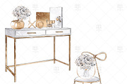 Gold Stationery Girl Boss Clipart, an Illustration by Frou Fou Craft (Thumbnail 2 of 7)