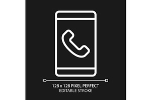 Mobile phone pixel perfect white, an Icon by IMG Visuals