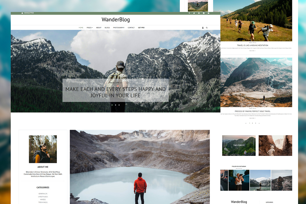 WanderBlog – Travel Blog HTML CSS, a HTML Template by TemplatesJungle