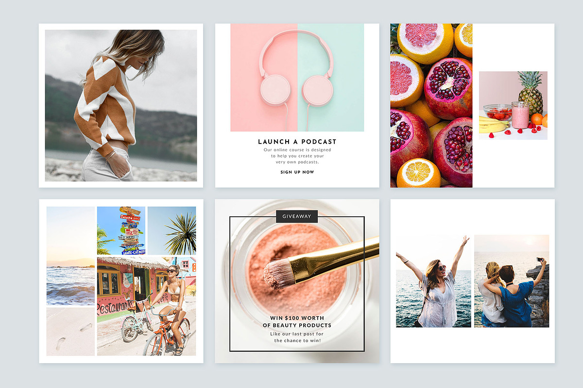 Instagram Posts Starter Pack | PS, a Social Media Template by Poego Social