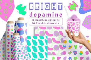 90s Y2K Geometric Patterns & Clipart