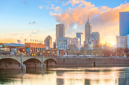 Downtown indianapolis skyline at twi containing indianapolis, indiana, and, an Architecture Photo by f11photo