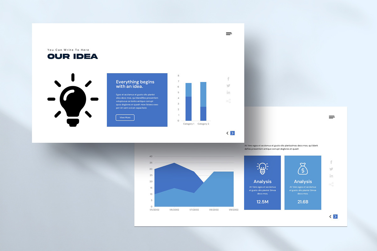 Idea Presentation Template, a Presentation Template by evgenystudio (Photo 3 of 8)