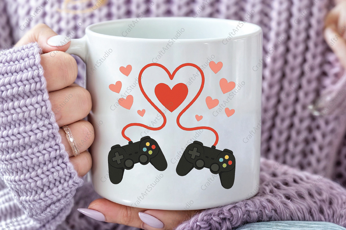 Gamer Valentine's Day Love PNG, an Illustration by CraftArtStudio (Photo 2 of 4)