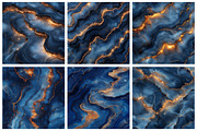 Navy and Rose Gold Marble Digital Pa, an Illustration by RobertsArt (Thumbnail 6 of 7)