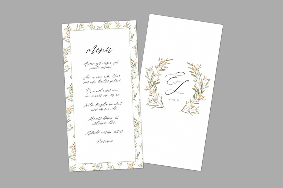 Elegant Botanical Wedding Stationery, an Invitation Template by McLittle Stock (Photo 4 of 6)