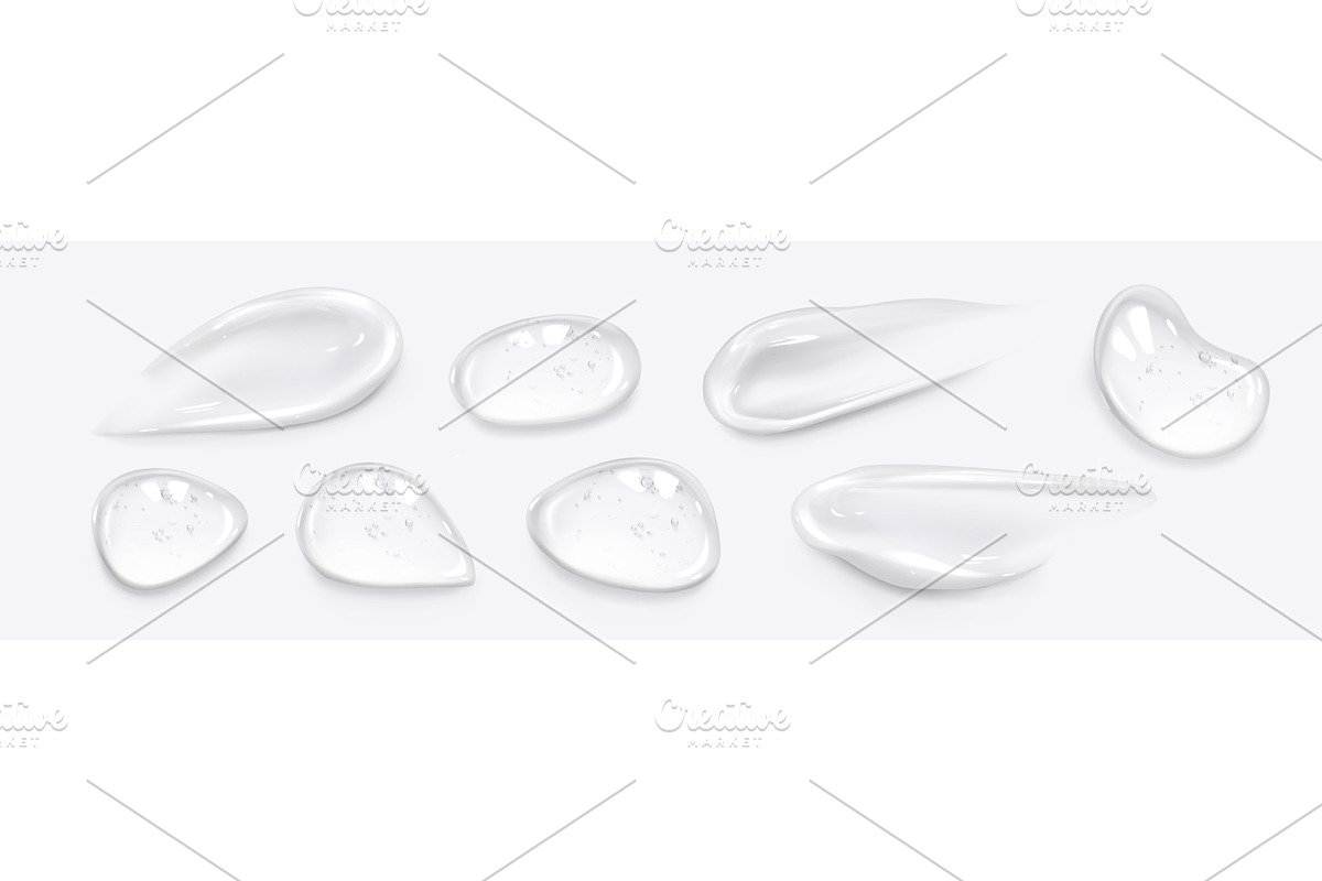 Clear gel smear set with various, a Healthcare Illustration by art PVP - market