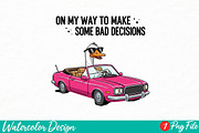 Silly Goose Sarcastic Sublimation, an Illustration by Watercolor design (Thumbnail 1 of 3)