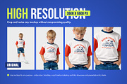 Realistic Kids Boy T-Shirt Mockups, a Shirt Mockup by Hi, Mock-Up! (Thumbnail 4 of 12)