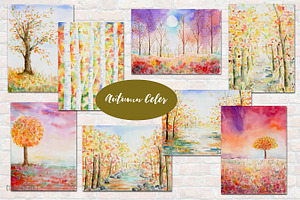 Watercolor Autumn Color