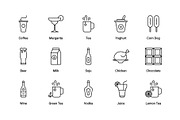 Food and Drinks Outline icons, an Icon by Vector Squad (Thumbnail 4 of 5)