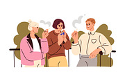 People smoking cigarettes set, a Person Illustration by Good Studio (Thumbnail 2 of 8)