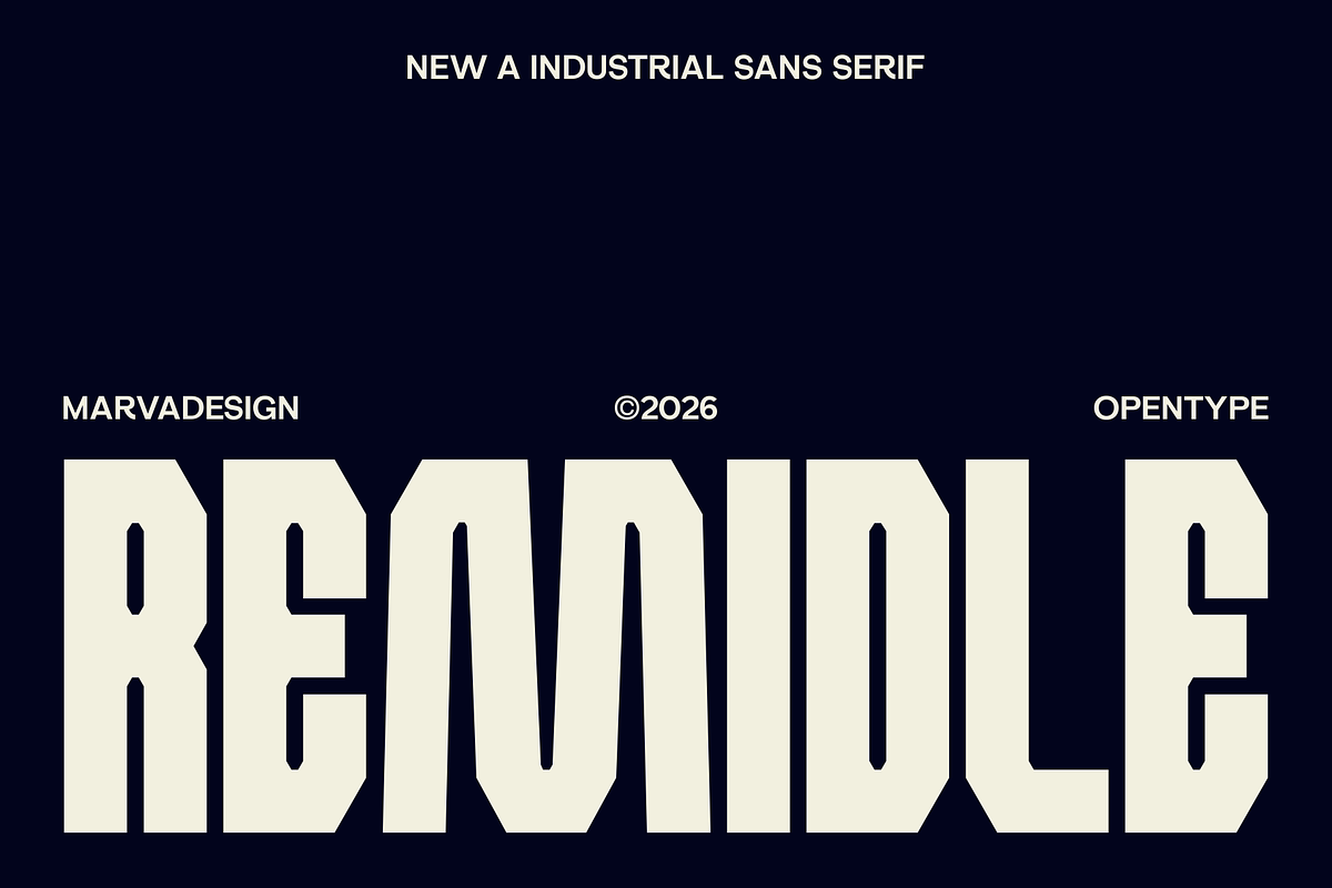Remidle Font, a Sans Serif Font by Marvadesign (Photo 1 of 13)