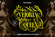 Veloria Queen Typeface, a Serif Font by alit design (Thumbnail 1 of 20)