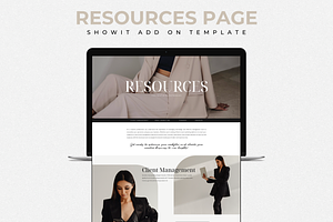 Showit Resources Add On Template