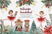 Christmas Clipart – Nutcracker, a Seasonal Illustration by Jenny Quince (Thumbnail 1 of 11)