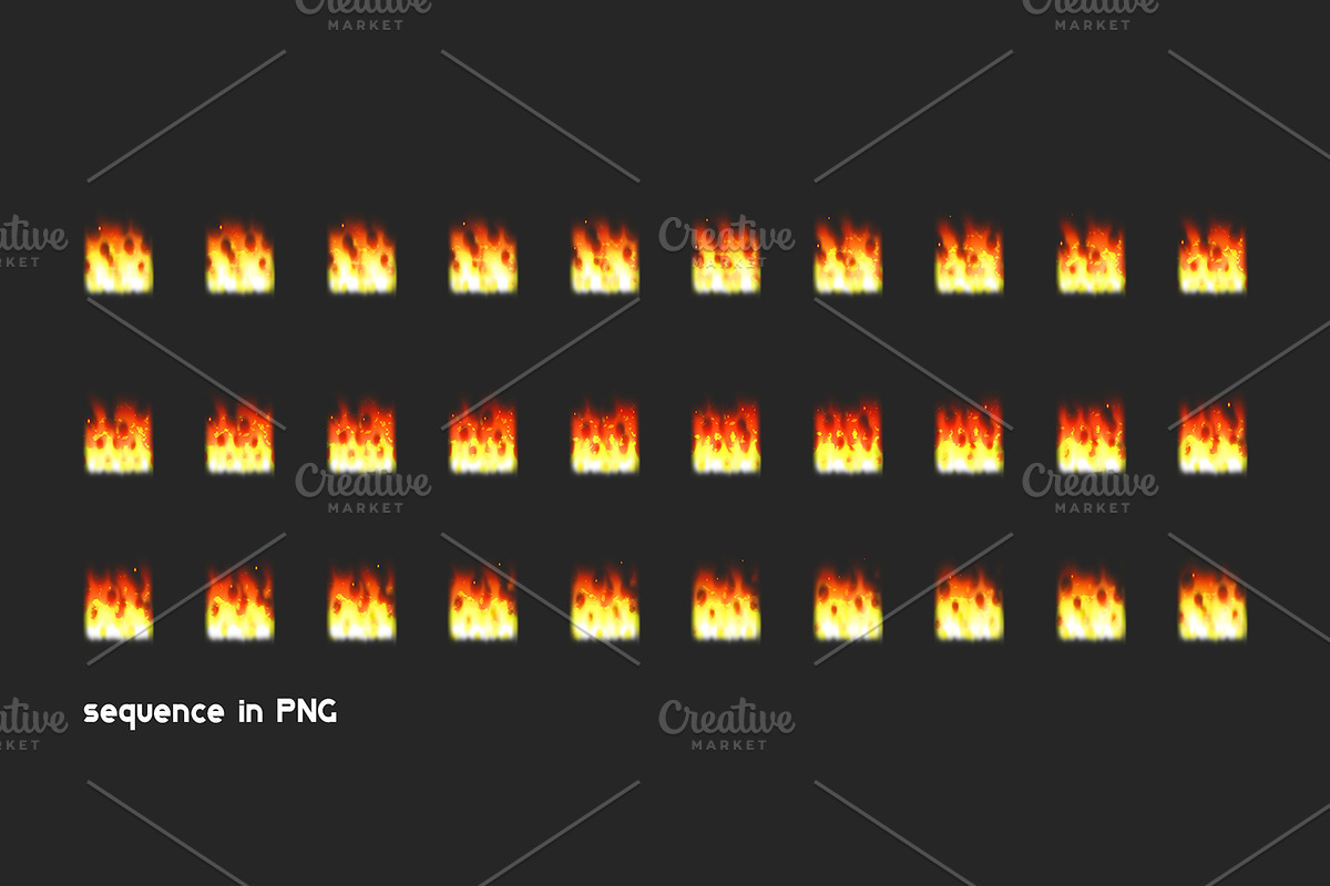 Fire 2d FX Package, an Object Graphic by Olga Ryzychenko