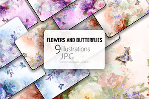 Flower And Butterfly Illustration