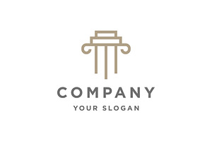 Greek Ancient Pillar Columns logo, a Branding & Logo Template by funpixel