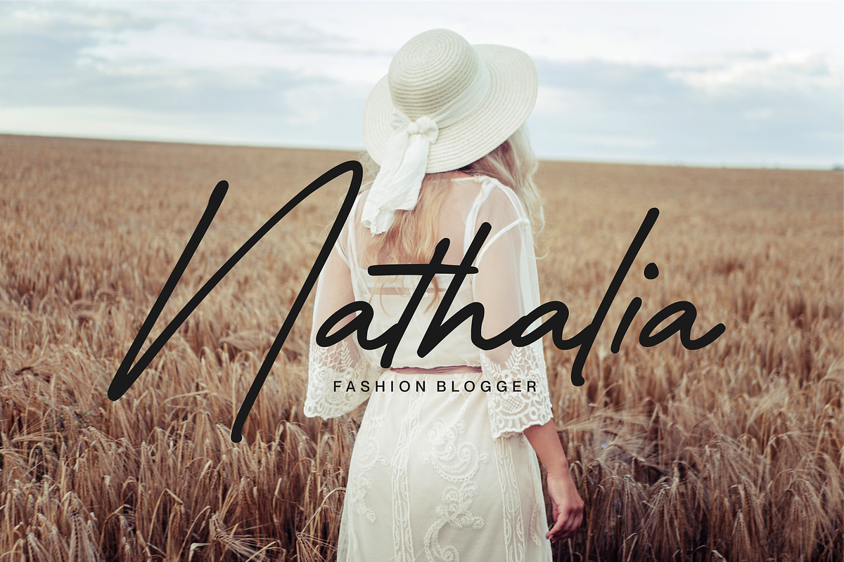 Guthen Jaqueline A Stylish Signature, a Script Font by Allouse Studio (Photo 5 of 10)