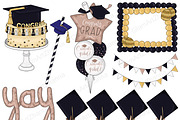 Graduation Clipart, an Education Illustration by GlamArtZhanna (Thumbnail 4 of 7)