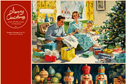 Retro Christmas illustrations, a Seasonal Illustration by Pundateam (Thumbnail 3 of 7)