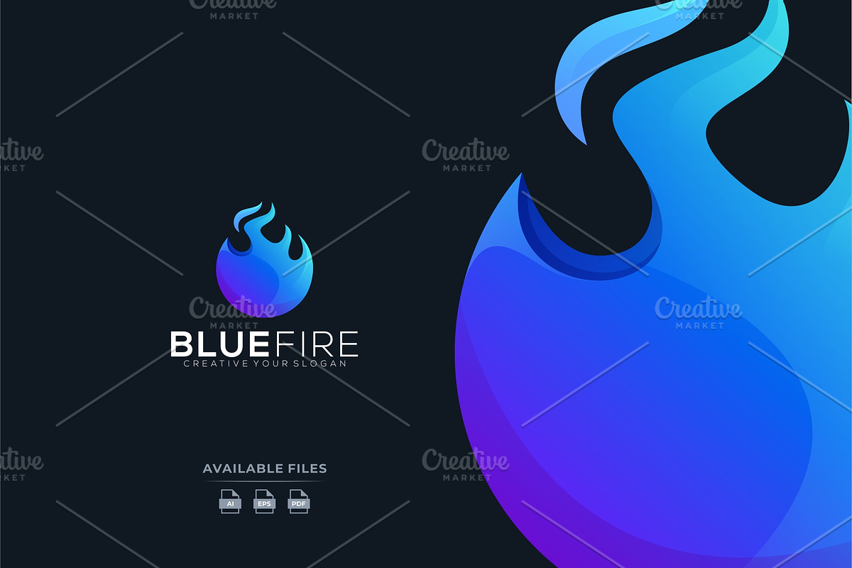 abstract blue fire colorful logo, a Branding & Logo Template by mhafifuadi