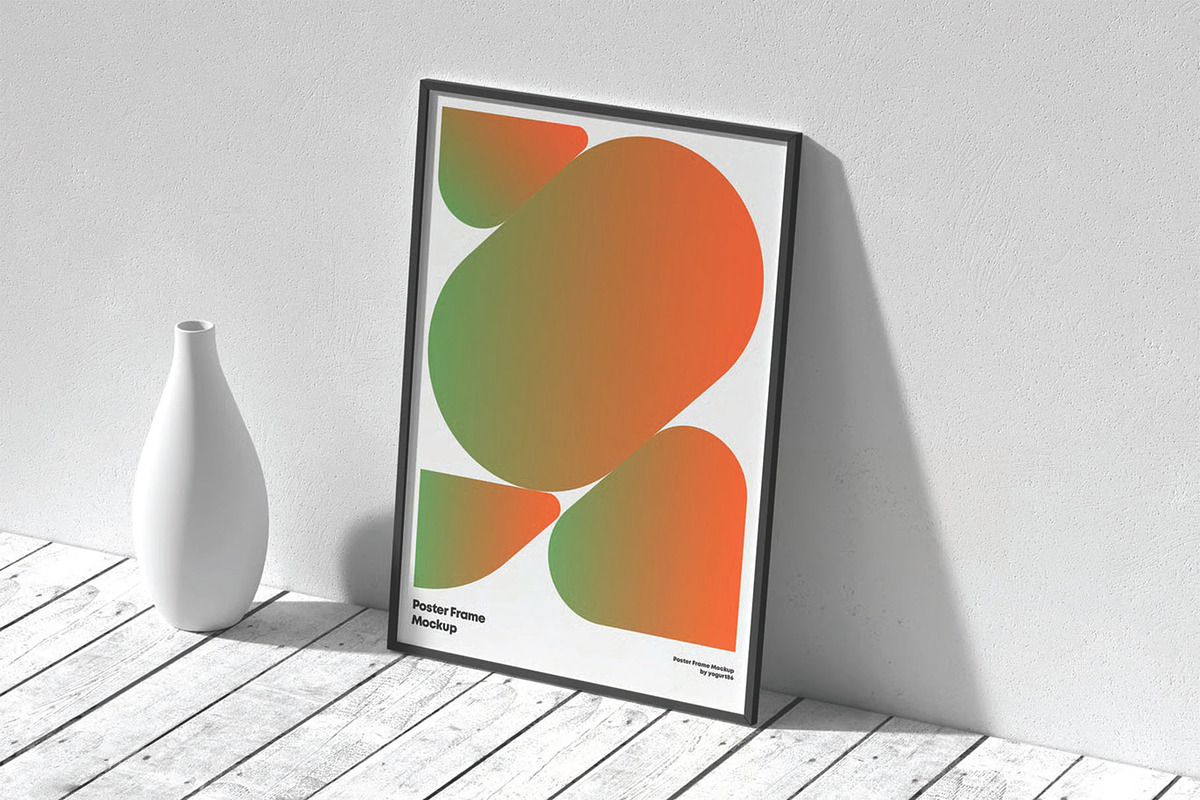 Minimalist Poster Wall Frame Mockup, a Packaging Mockup by DesignRushMarket (Photo 11 of 16)
