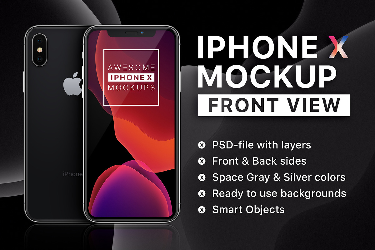 iPhone X Mockups Bundle, an iPhone Mockup by Mockups & Illustrations (Photo 2 of 18)