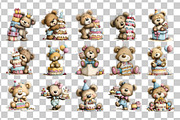 Birthday Bear PNG Clipart Watercolor, an Animal Illustration by Nicolle's Colorful Art (Thumbnail 3 of 3)