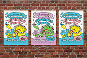 Blue Purple Kids Birthday Invitation, an Invitation Template by Aiyari Graphic (Thumbnail 3 of 3)