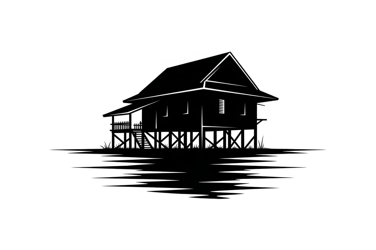 50 Flooded Home Silhouette Bundle, an Illustration by Designs_River (Photo 33 of 51)