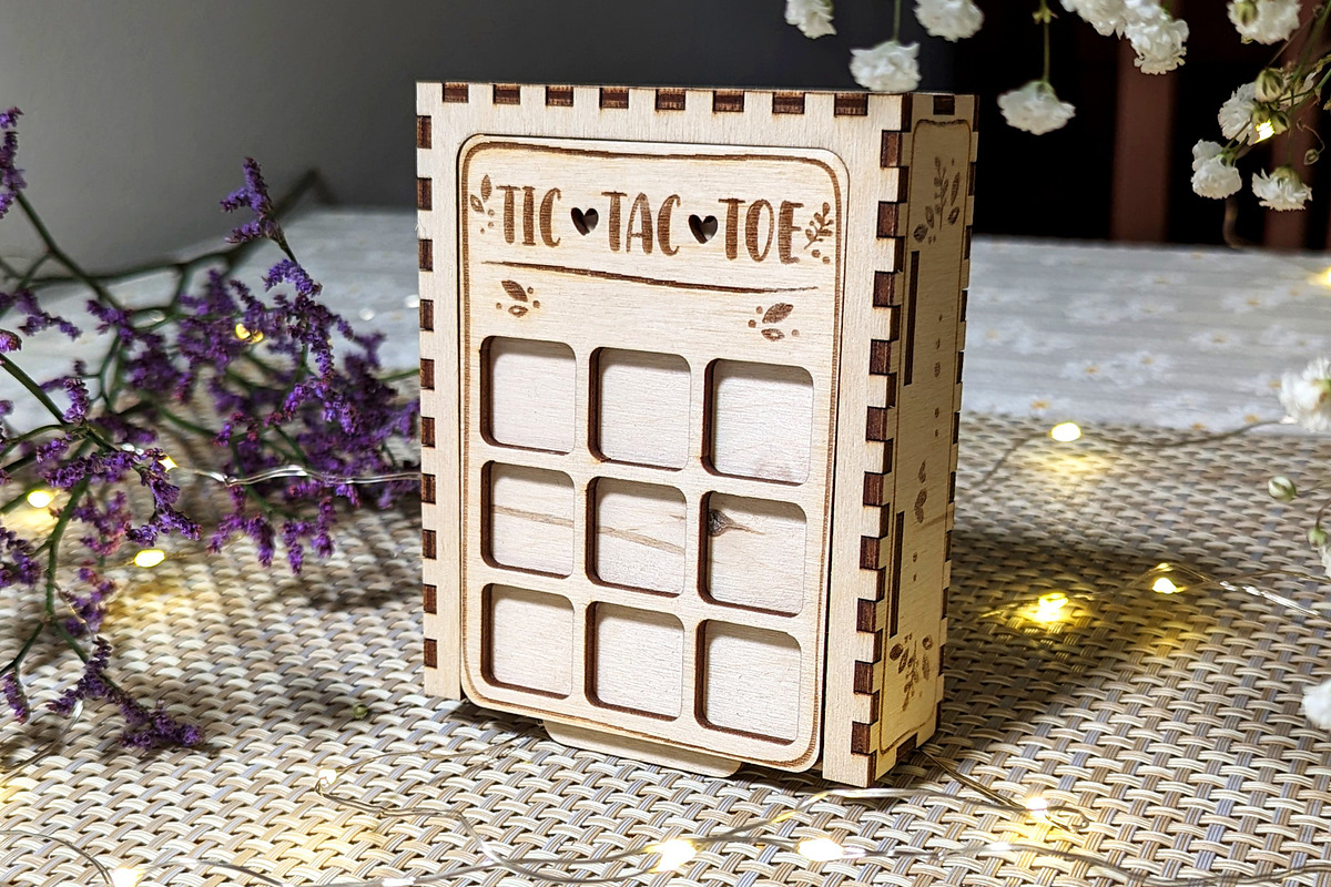 Tic Tac Toe - Laser Cut File, an Object Graphic by VectorPainter (Photo 4 of 18)