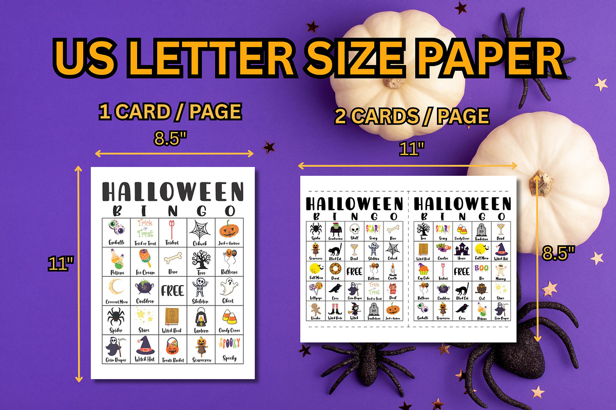Printable Halloween Bingo Games, a Print Template by Adalin Shop (Photo 5 of 6)
