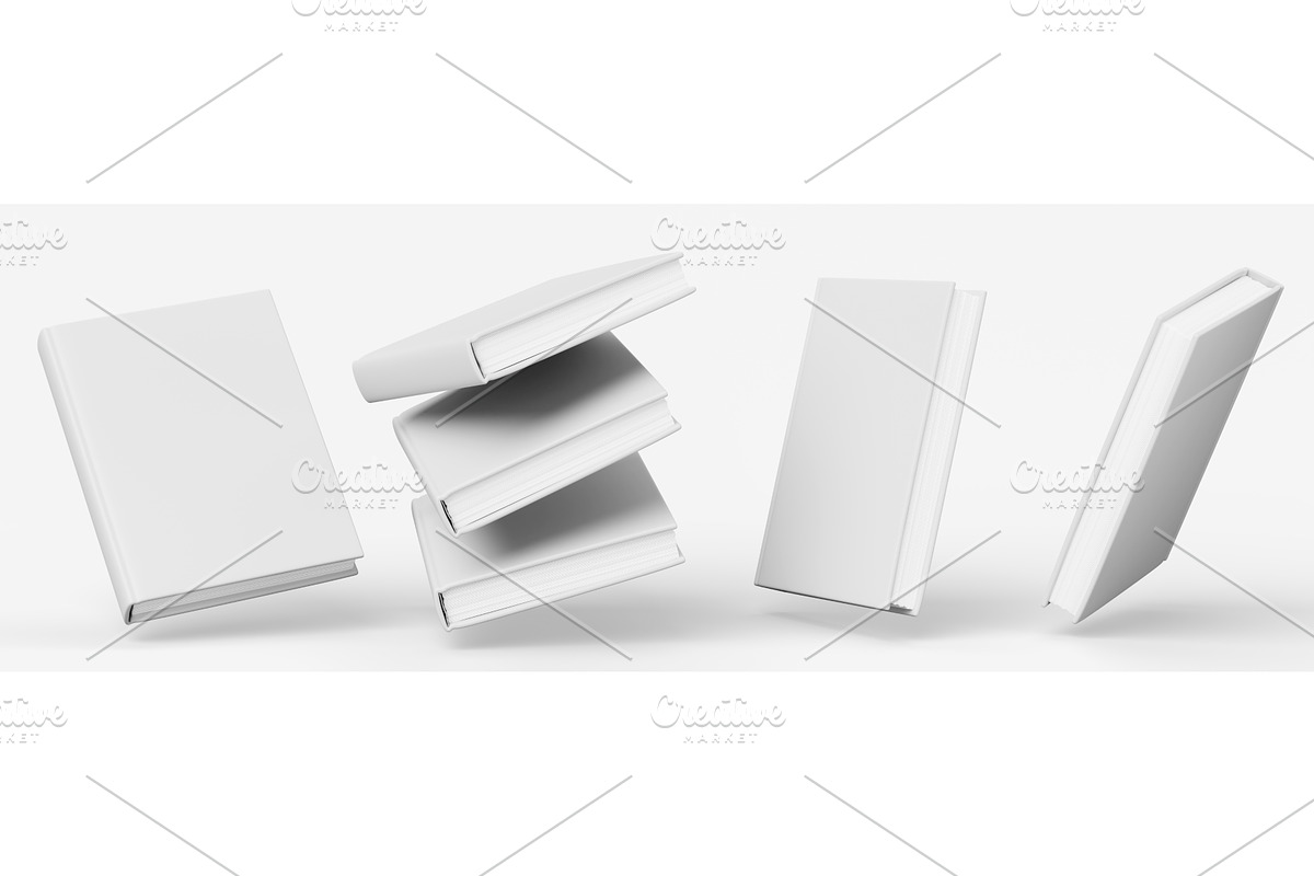 3d mockup of blank paper books with, an Object 3D Model by Marozhkastudio