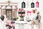 Black Friday's Black & Pink Clipart, an Illustration by NadiaTheronArt (Thumbnail 1 of 5)