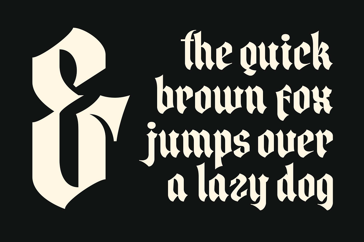 Broken Shield a Gothic Blackletter, a Blackletter Font by Blankids Studio (Photo 7 of 12)