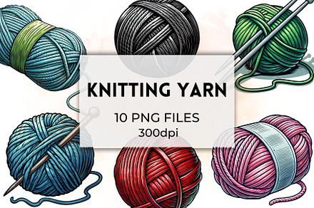 Knitting Yarn Clipart Collection