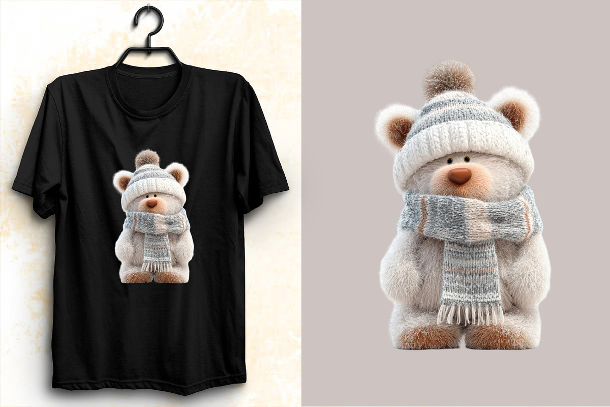 Whimsical Christmas Icy Blue Teddy B, an Illustration by SVGArt (Photo 5 of 8)