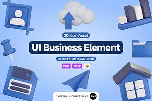 3D UI Business Icon