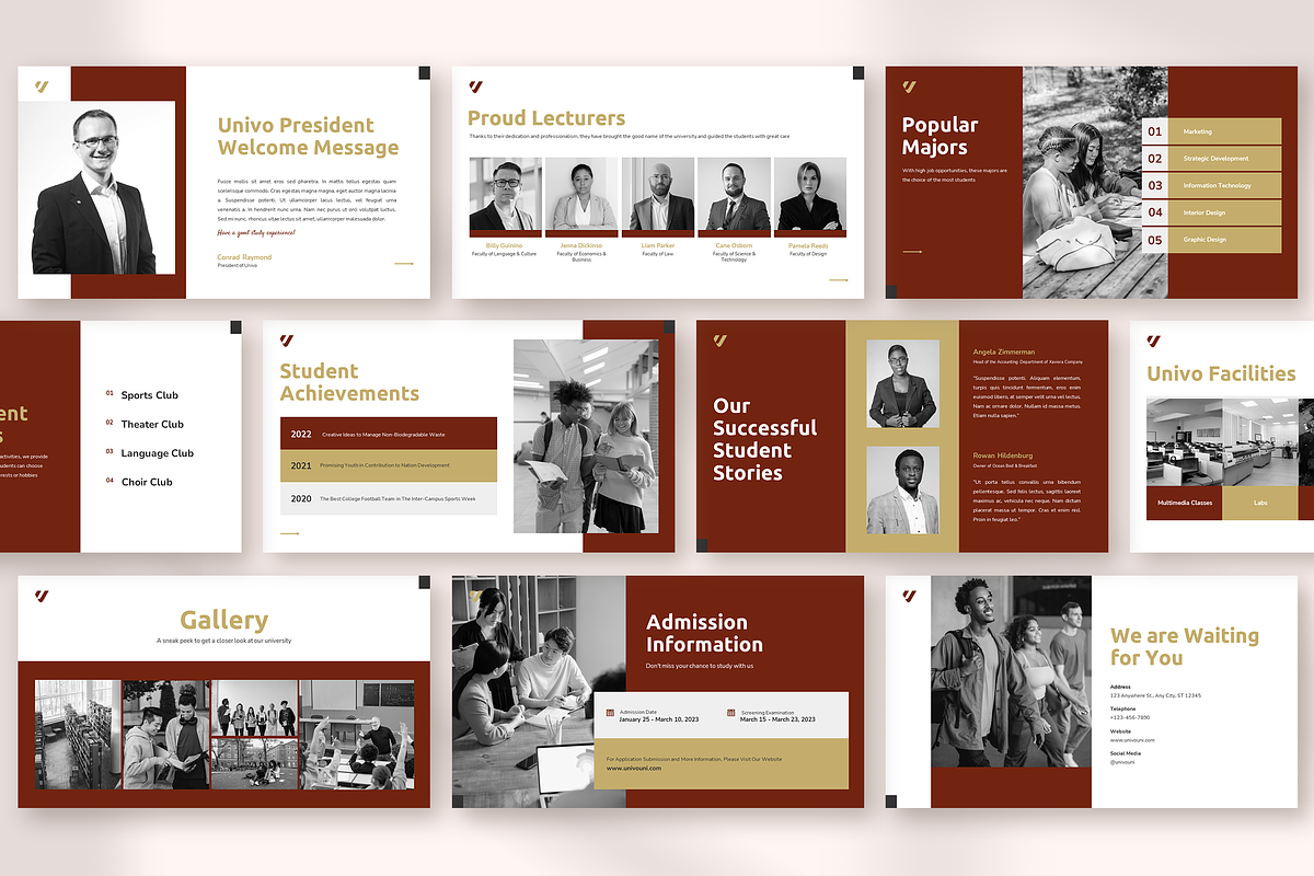 University profile presentation, a Presentation Template by peterdraw