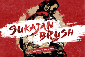 Sukajan Brush Font, a Script Font by tkzgraphic