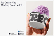 Ice Cream Cups Packaging Mockup, a Cups & Container Mockup by Creo.pt (Thumbnail 1 of 5)
