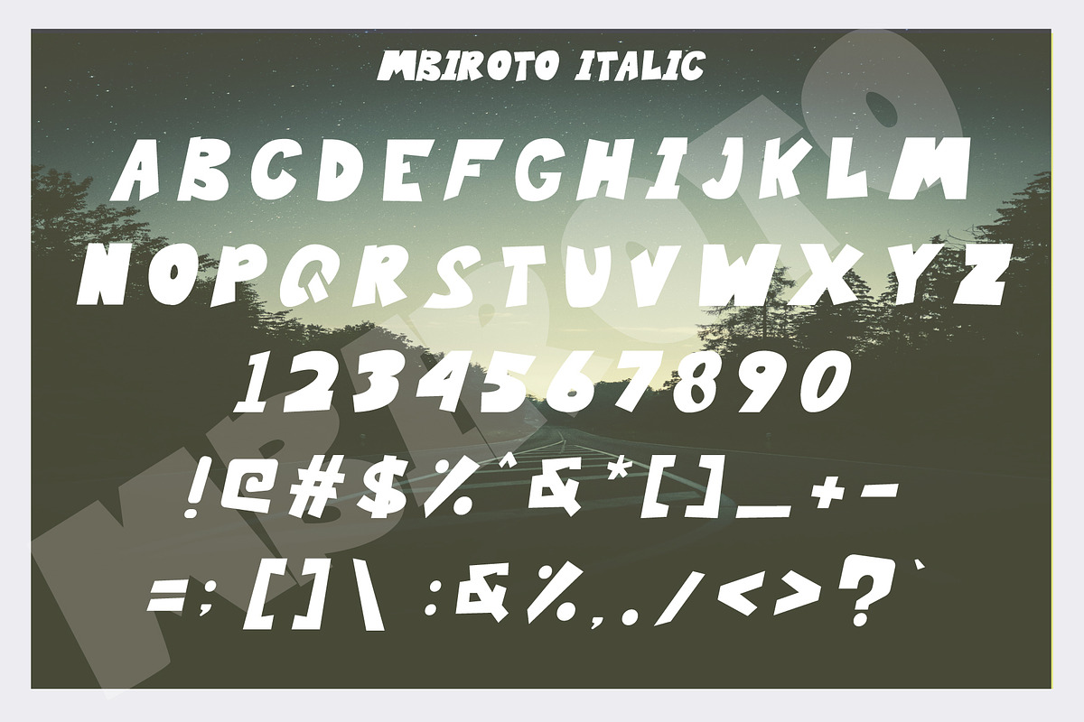 Mbiroto font allcaps, a Sans Serif Font by gagego (Photo 2 of 4)